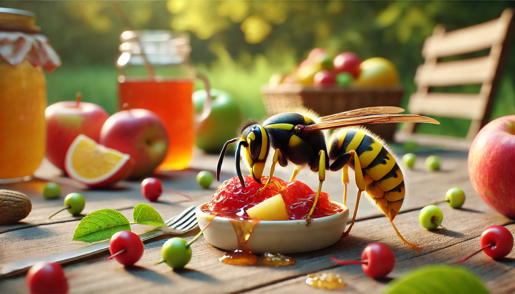 yellow jackets eating