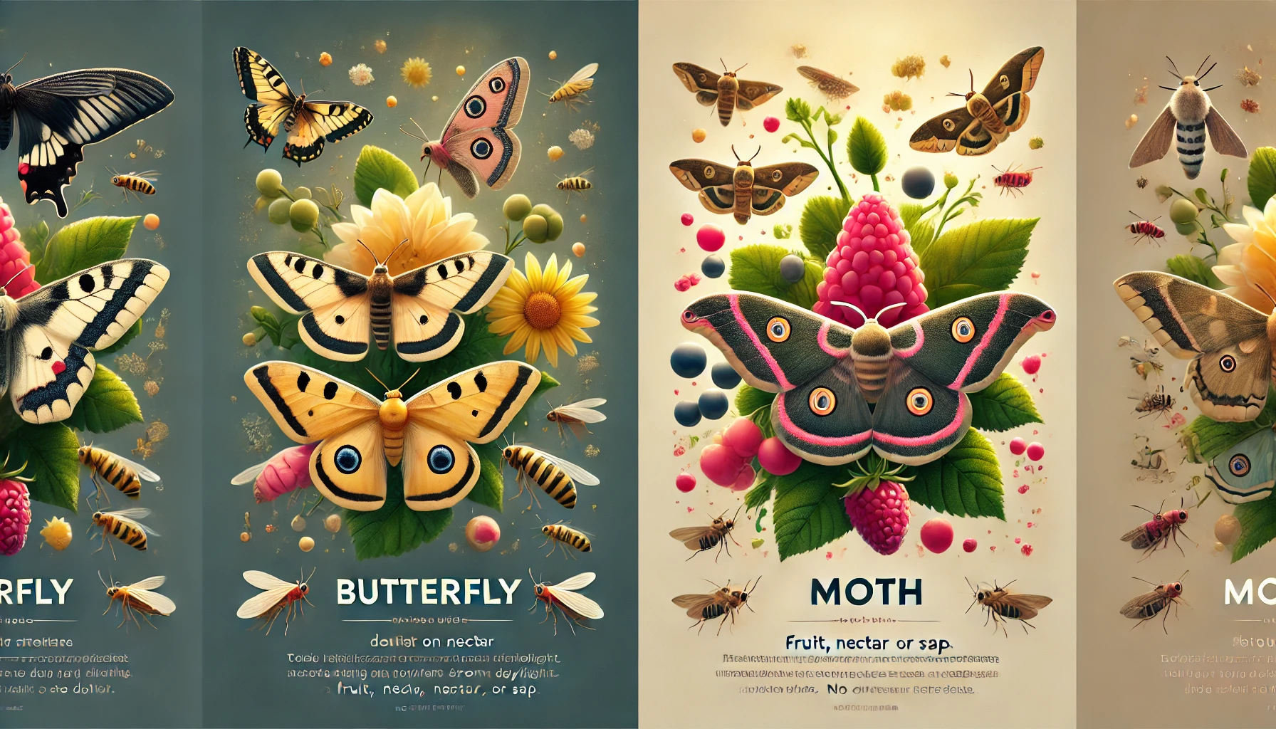 dietary habits of moths vs butterflies