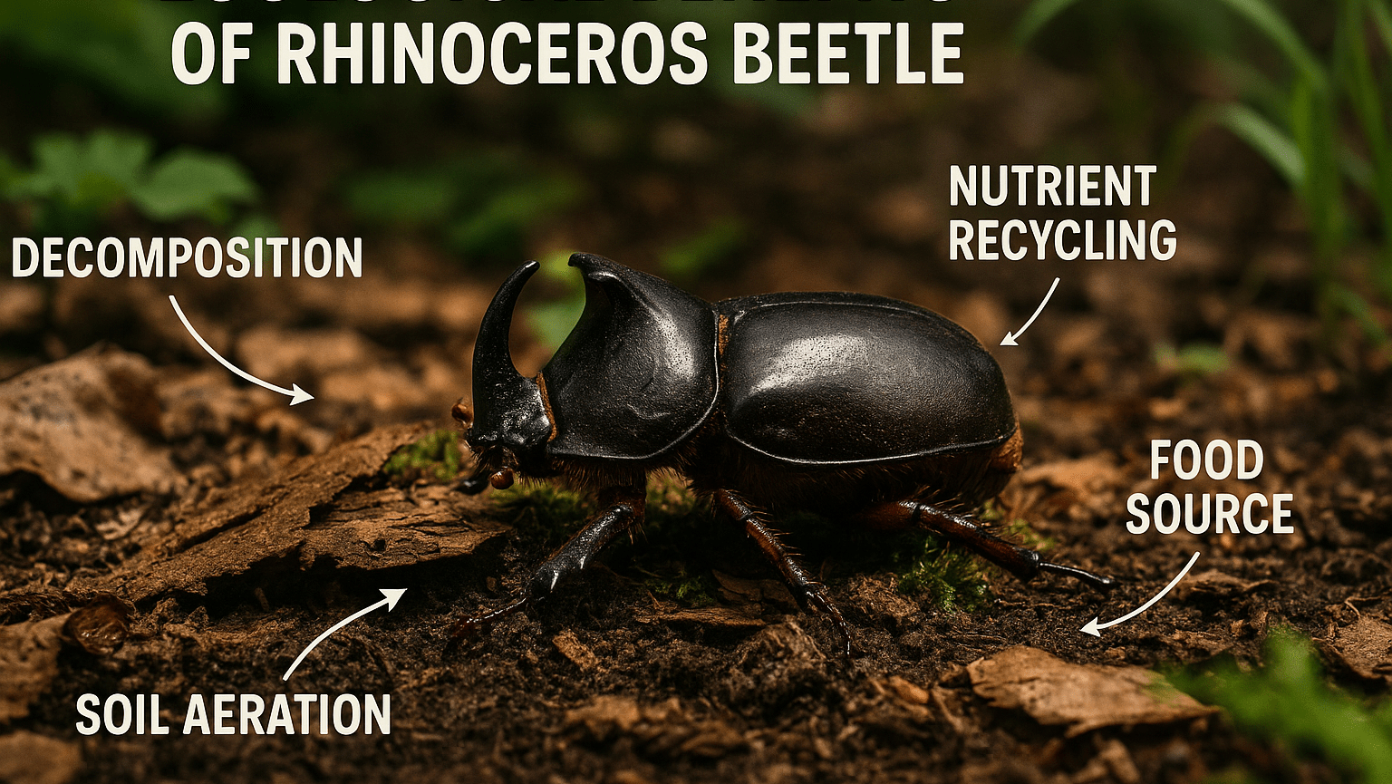 ecological benefits of rhinoceros beetles