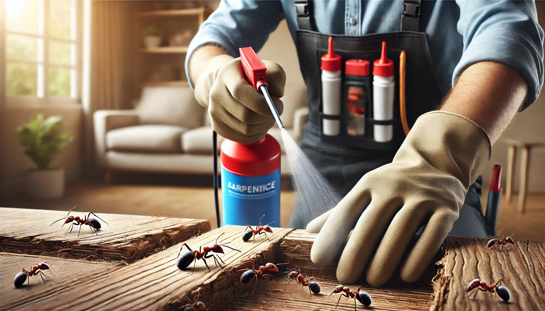 removal of carpenter ant infestation