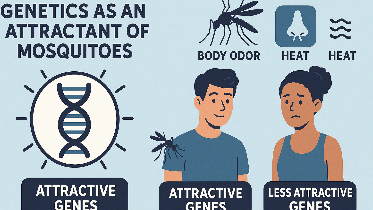 genetics as an attractant of mosquitoes