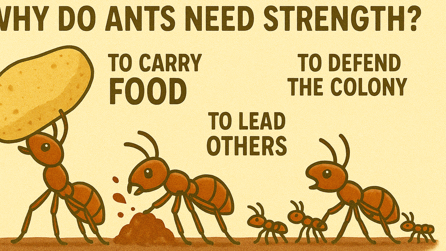 why do ants needs strength