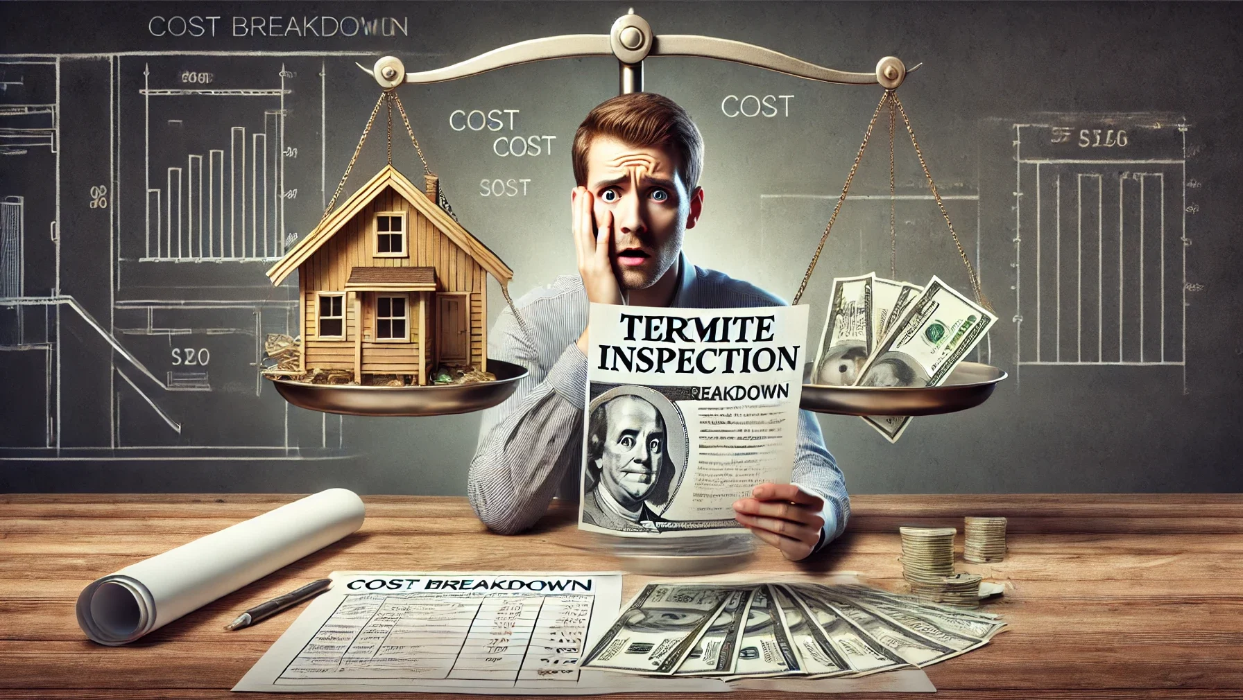 homeowner worrying cost of termite inspection