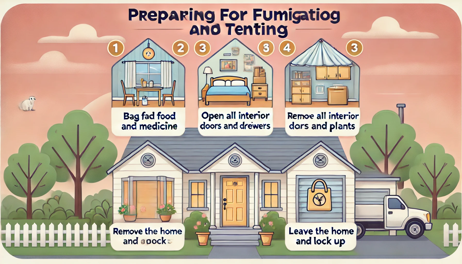 preparation of fumigation and tenting process