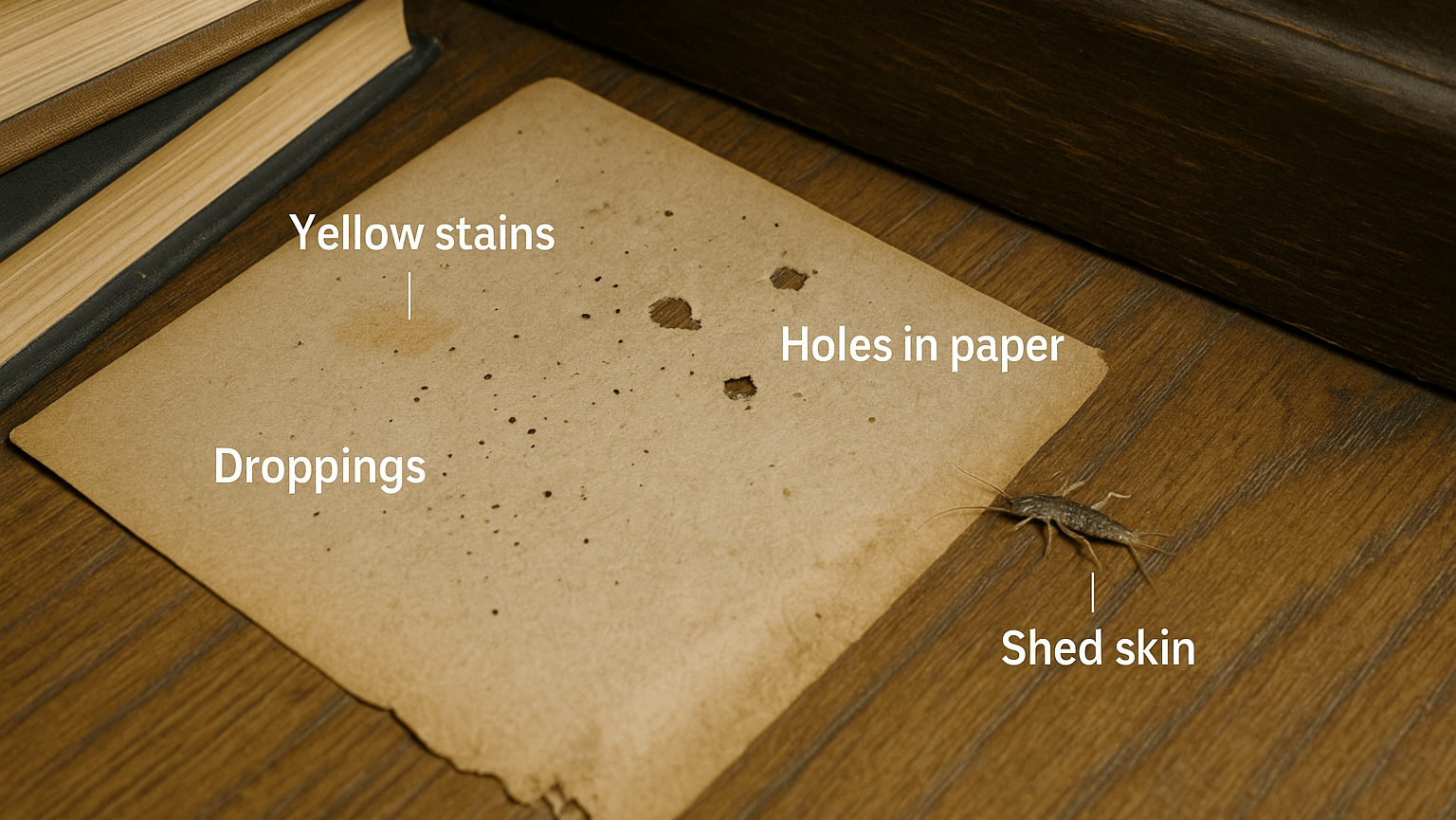 signs of silverfish infestation