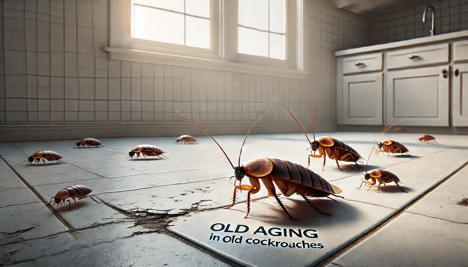 signs of aging in old cockroaches