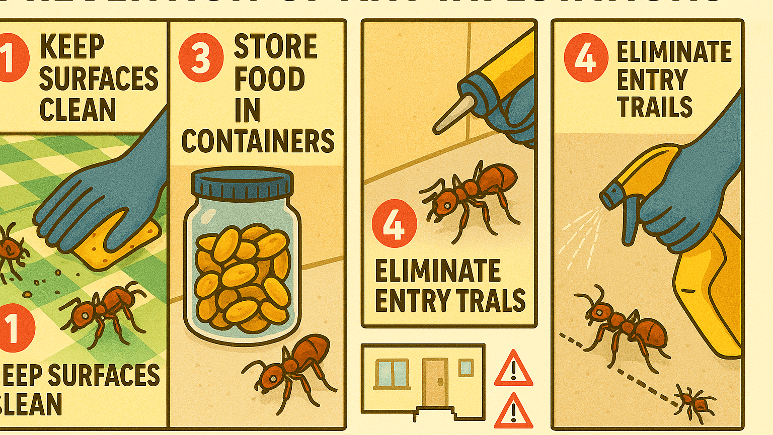 prevention of ants infestation