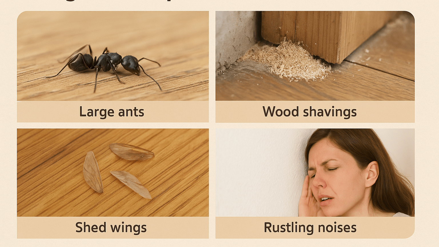 signs of carpenter ant infestation