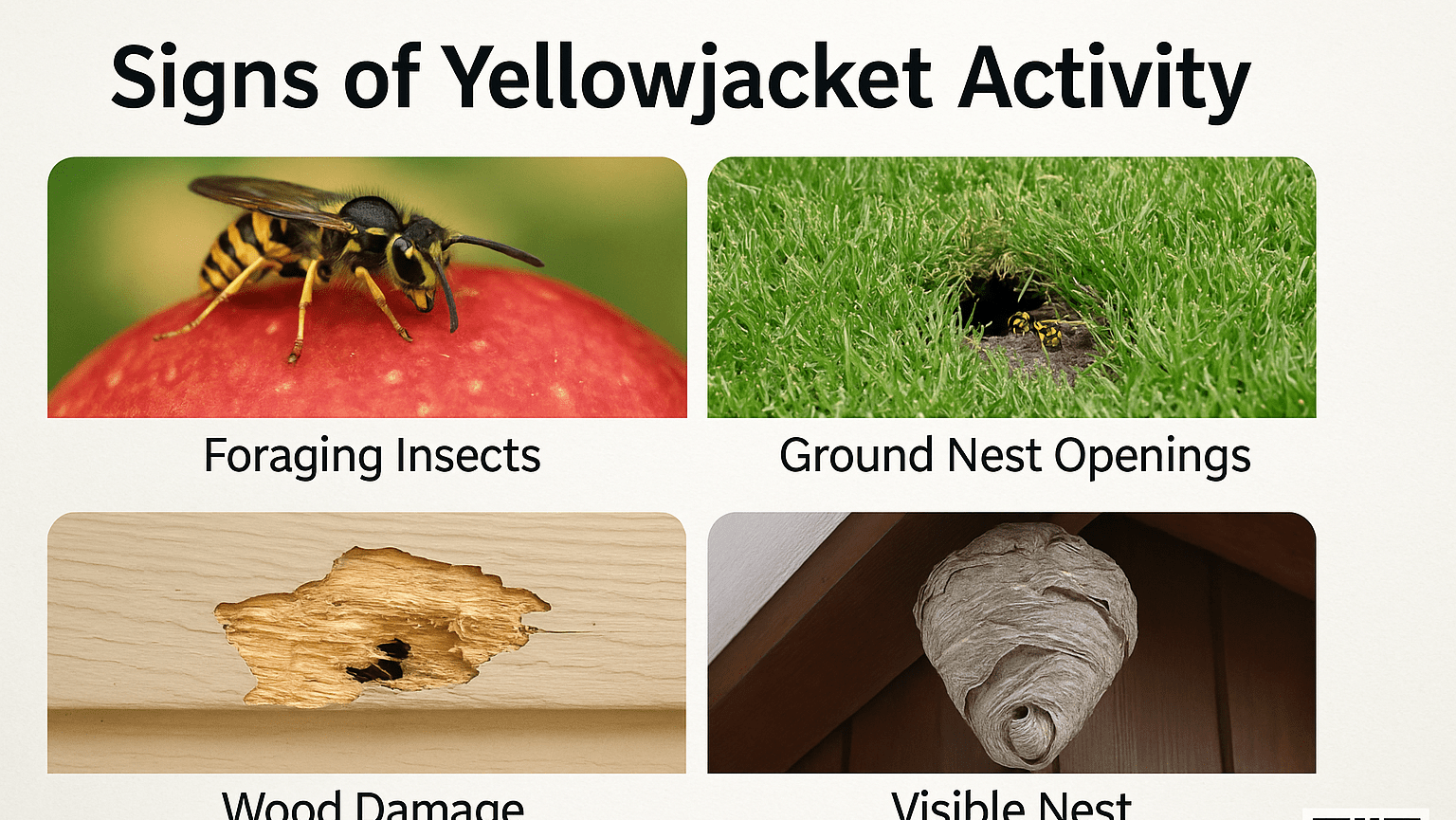 signs of yellow jacket activity