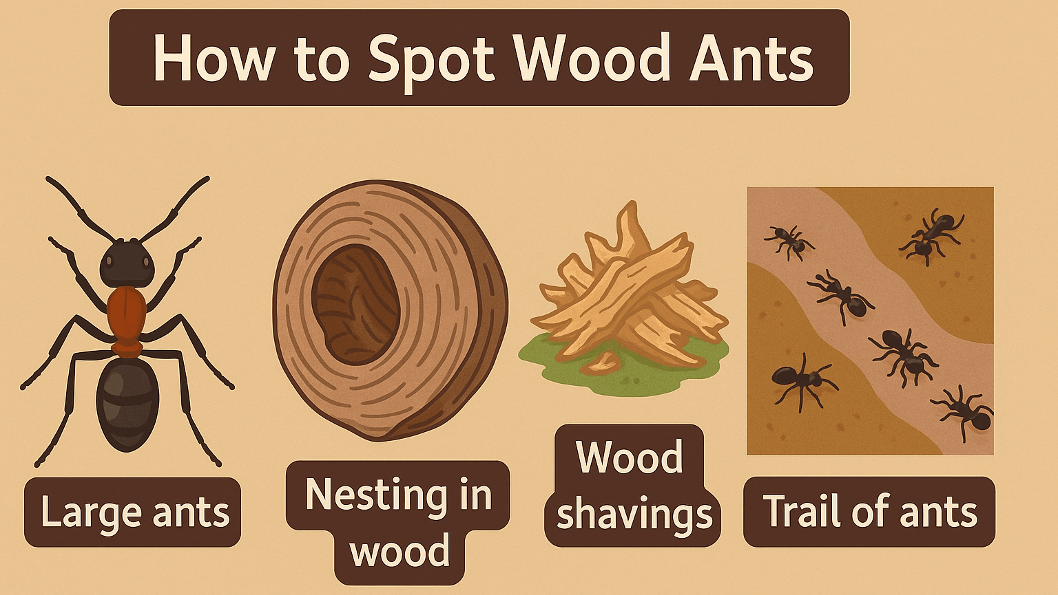 how to spot wood ants