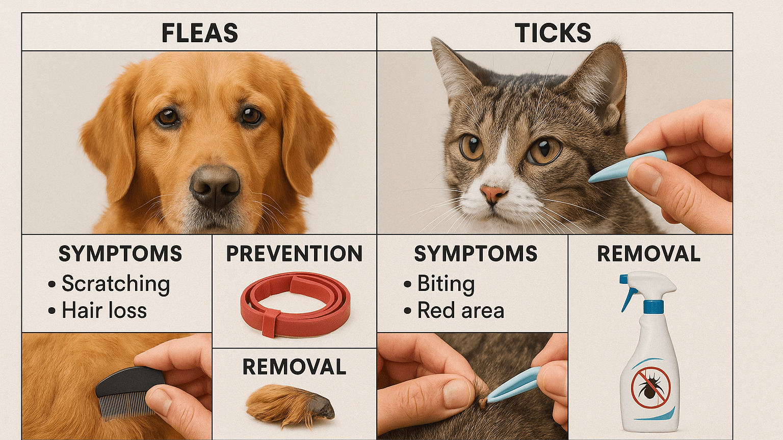 ticks and fleas on dog and cat