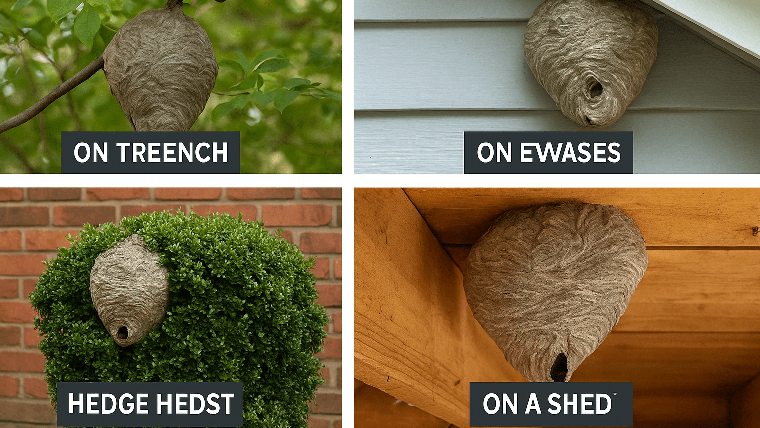 where do hornets typically nest