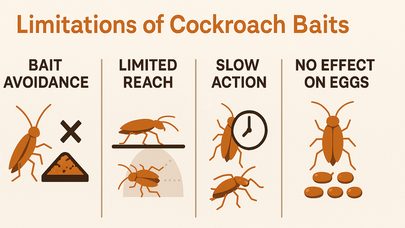  limitation of cockroach baits